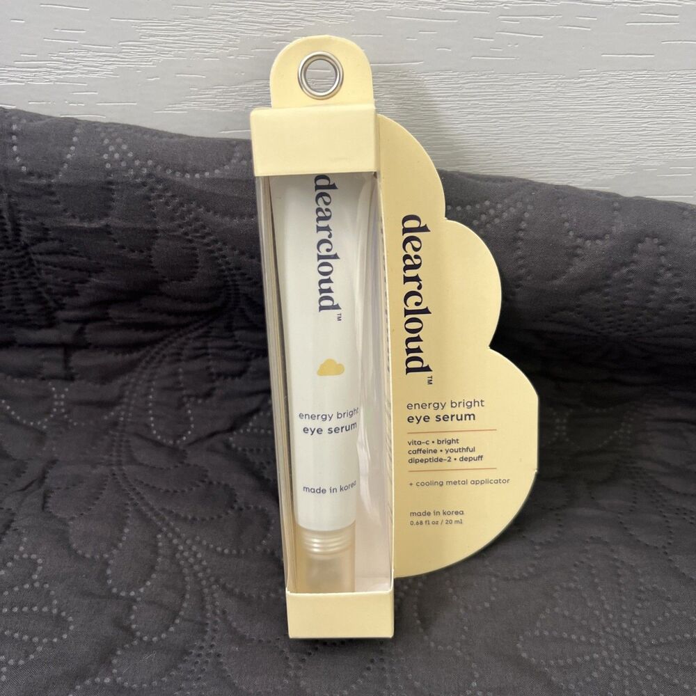 dearcloud Energy Bright Eye Serum 0.68 fl oz/20 ml Vit C K-Beauty Vegan Glam NIB